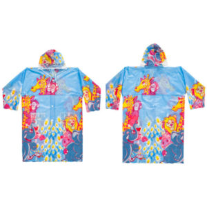 8K GALAXY PRINTED PVC GIRLS RAINCOAT
